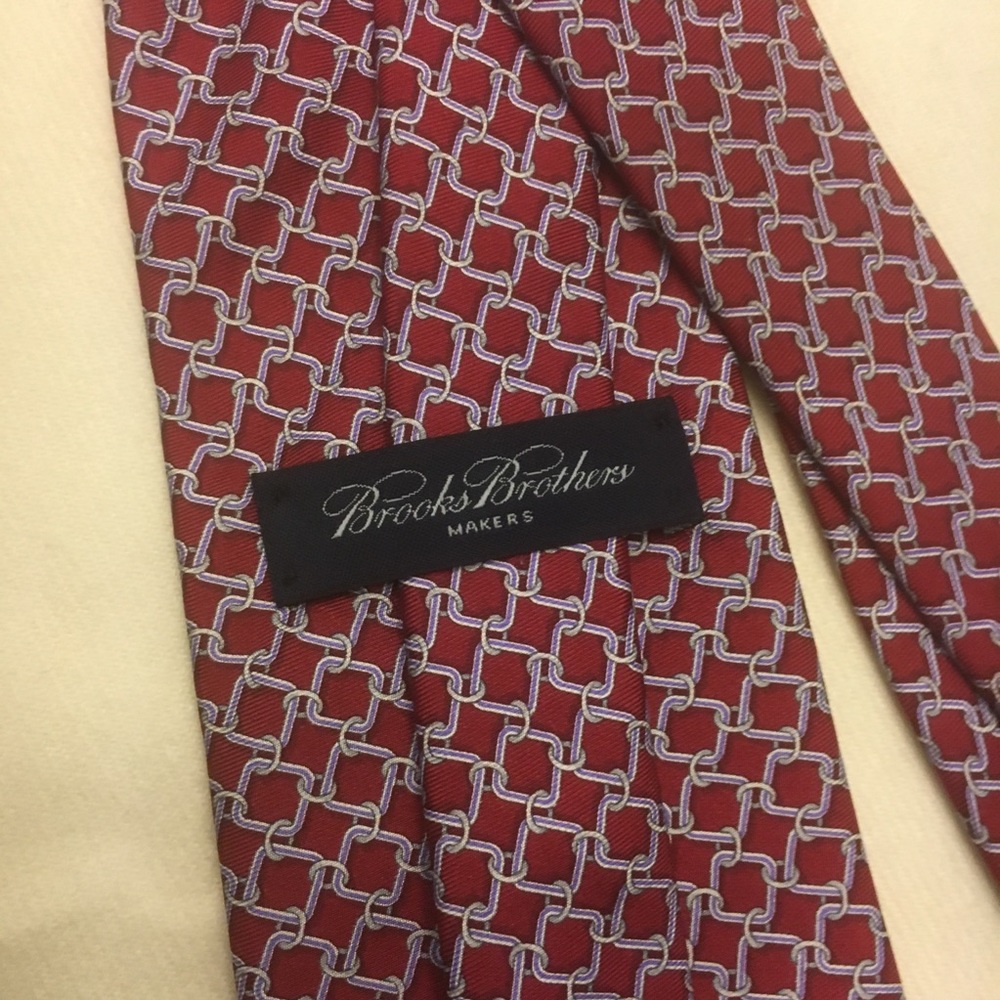 Brooks Brothers Makers Maroon Silk Tie
